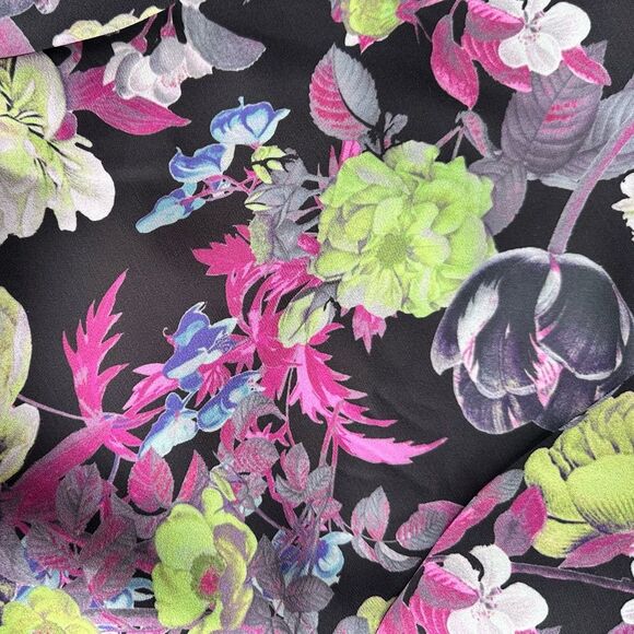 ASOS Floral Scuba Mock Neck Crop Top Size 6 - Picture 5 of 12